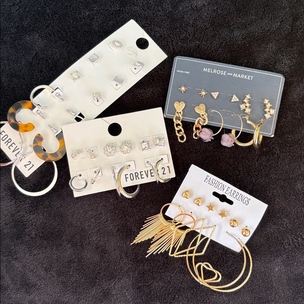 Melrose and Market/Forever 21 Gold and Silver Earring Sets